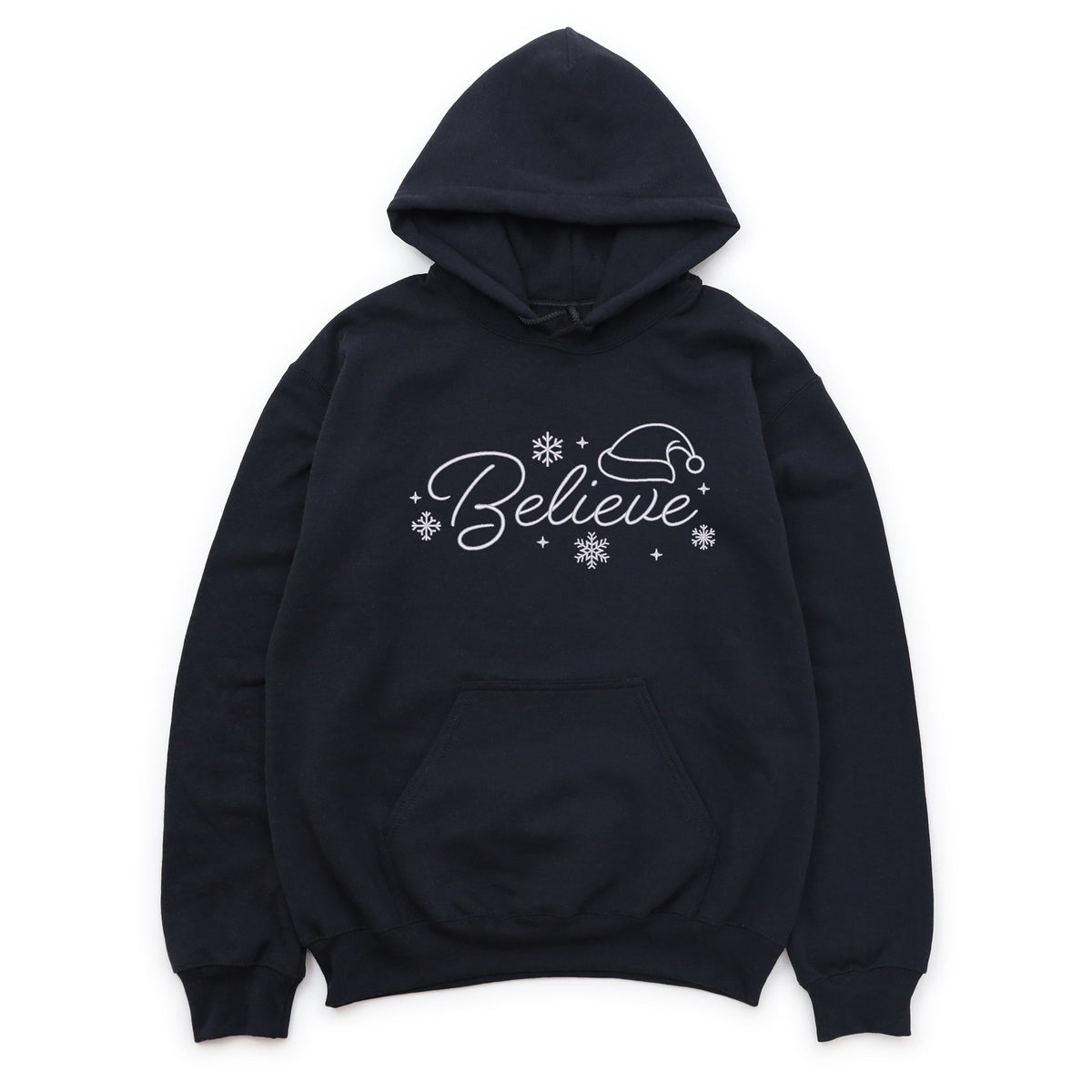 Embroidered Believe Snowflake - Women's Graphic Hoodie