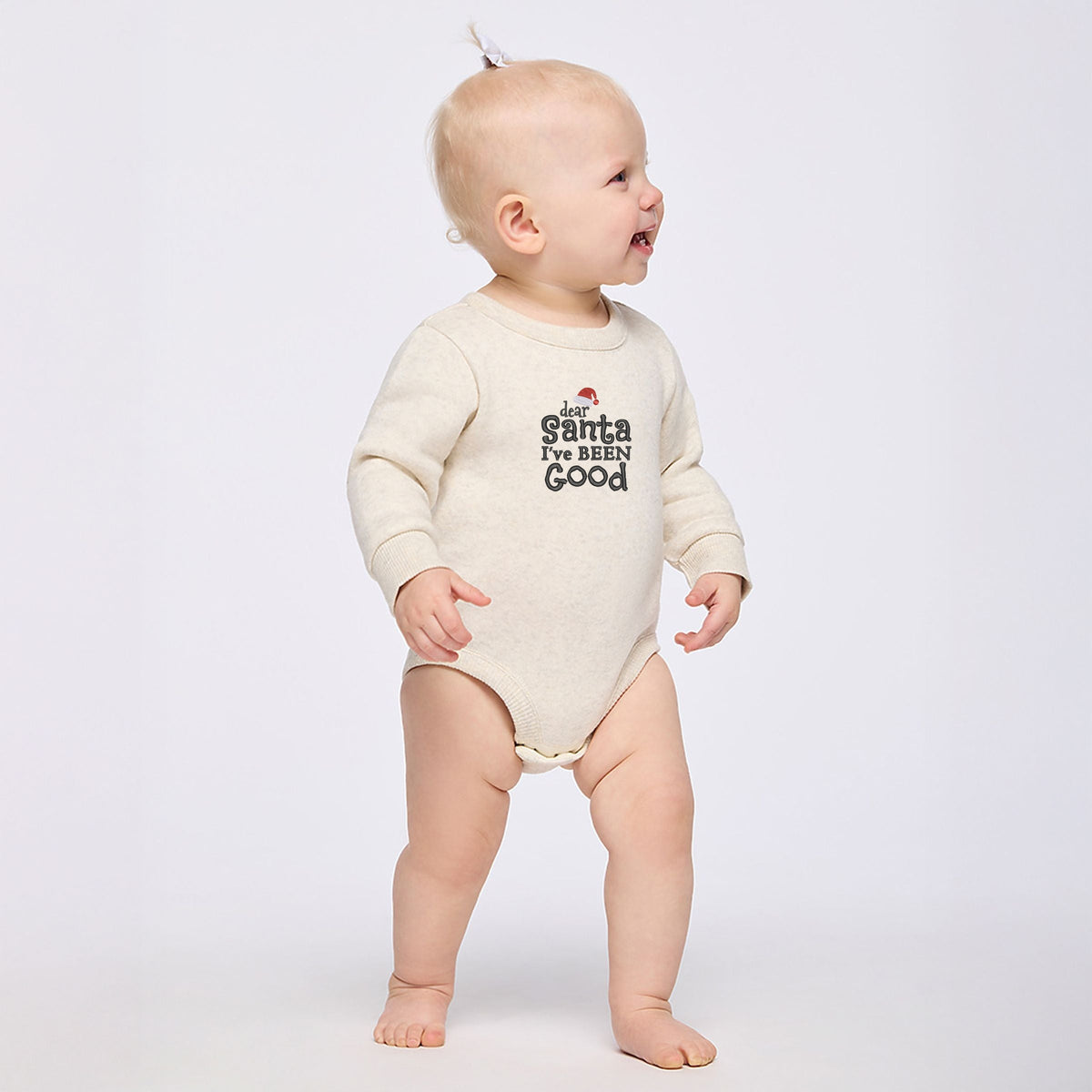 Embroidered Dear Santa I've Been Good - Infant Fleece BodySuit