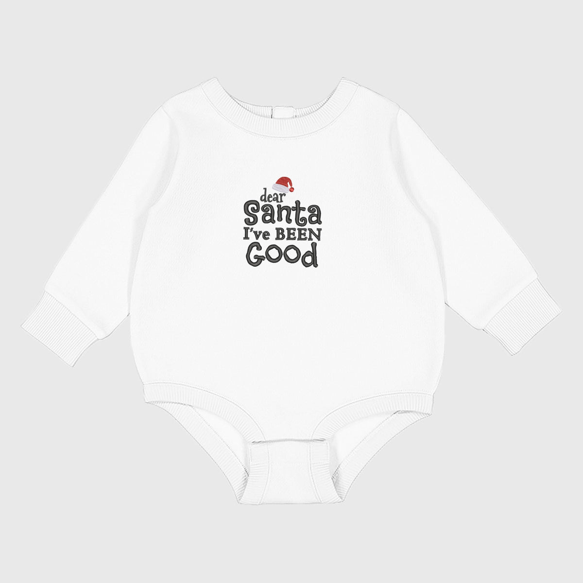 Embroidered Dear Santa I've Been Good - Infant Fleece BodySuit