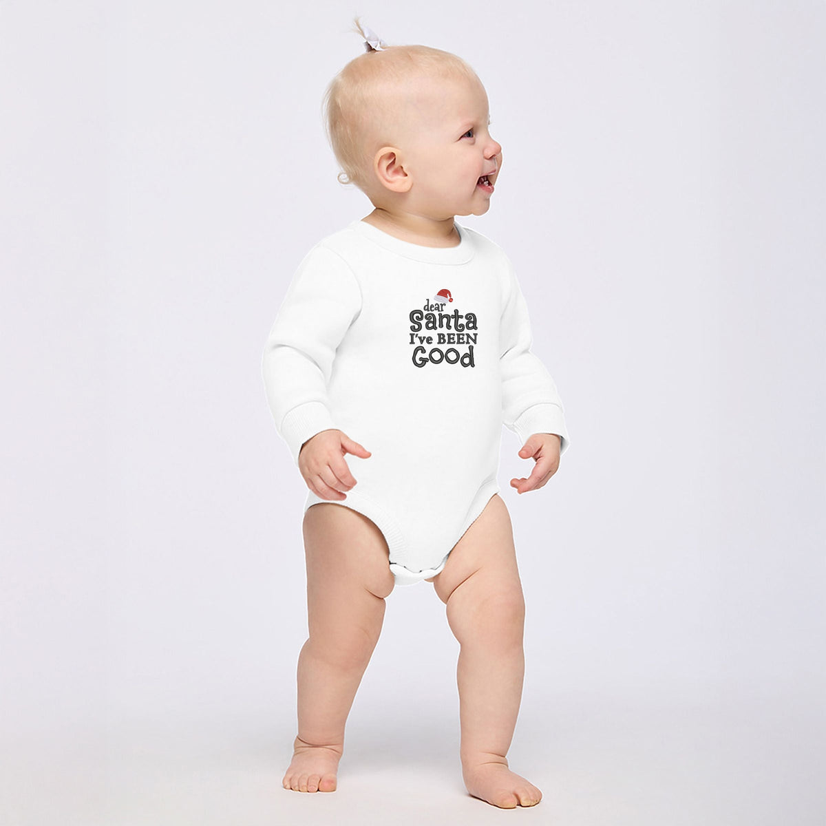 Embroidered Dear Santa I've Been Good - Infant Fleece BodySuit