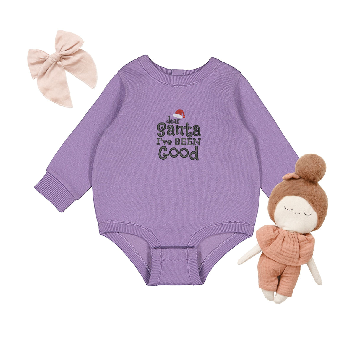 Embroidered Dear Santa I've Been Good - Infant Fleece BodySuit