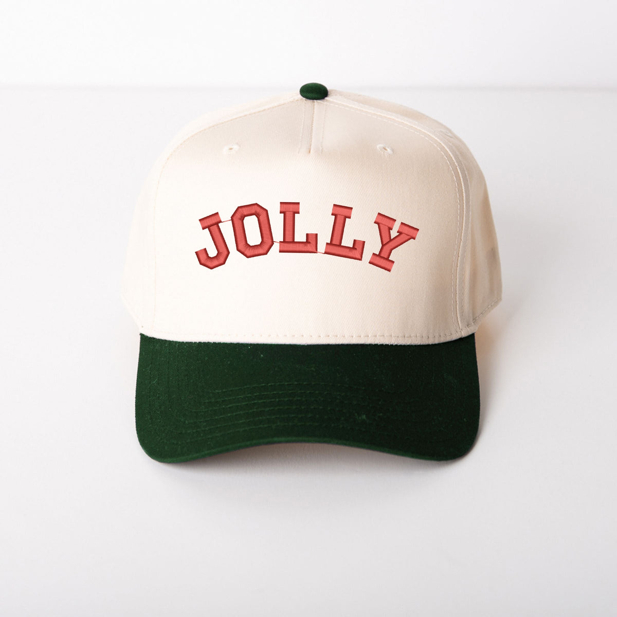 Embroidered Jolly Arched - Women's Canvas Trucker Hat