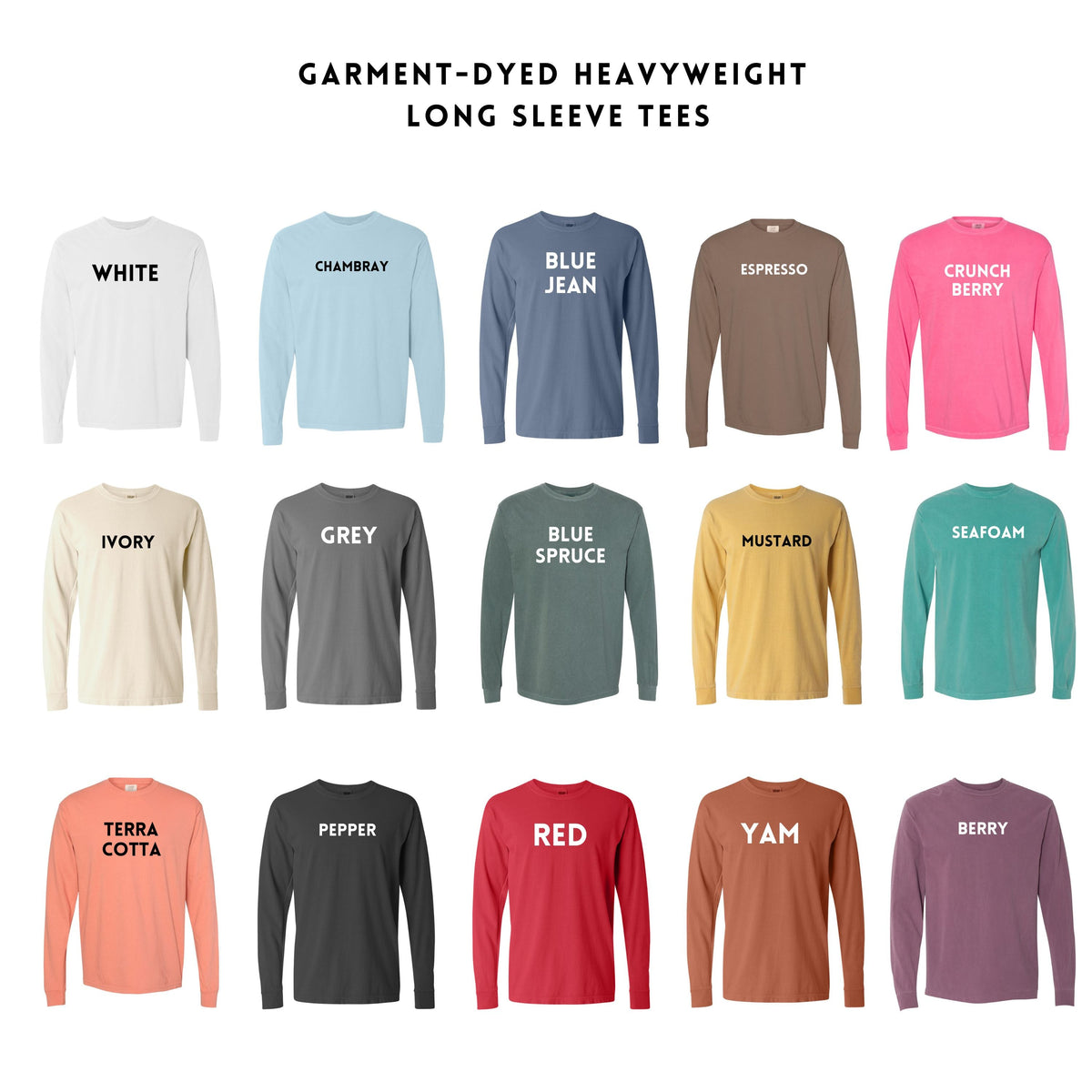 Joy Snowflake | Garment Dyed Long Sleeve
