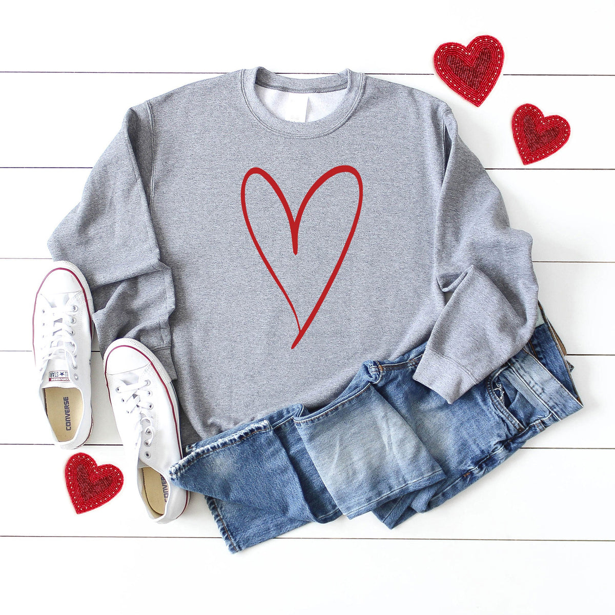 Hand Drawn Heart | Sweatshirt