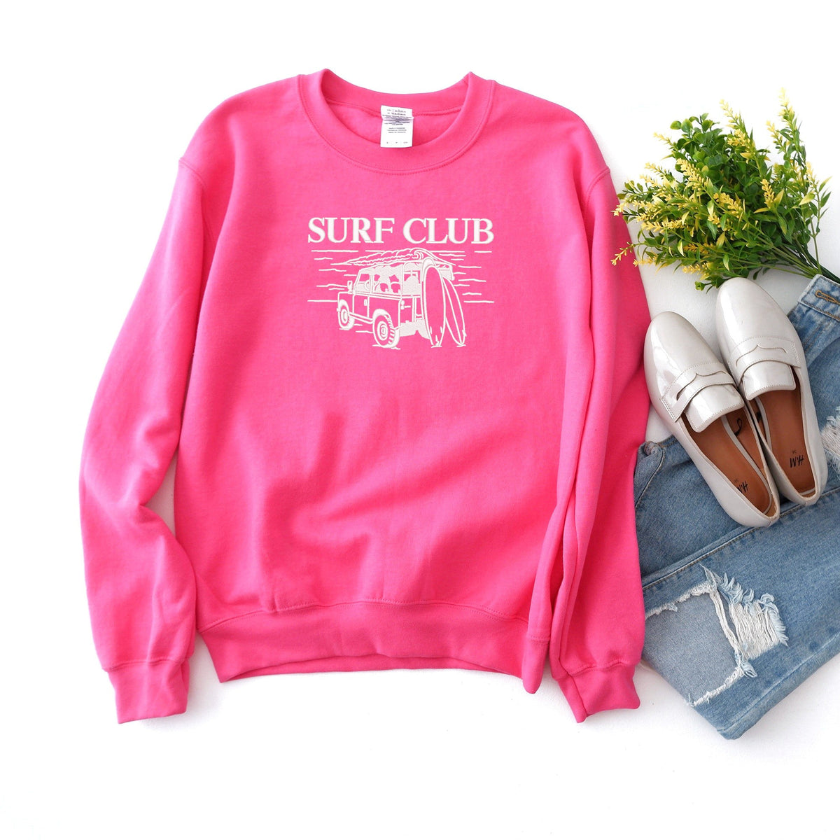 Embroidered Surf Club Jeep | Sweatshirt