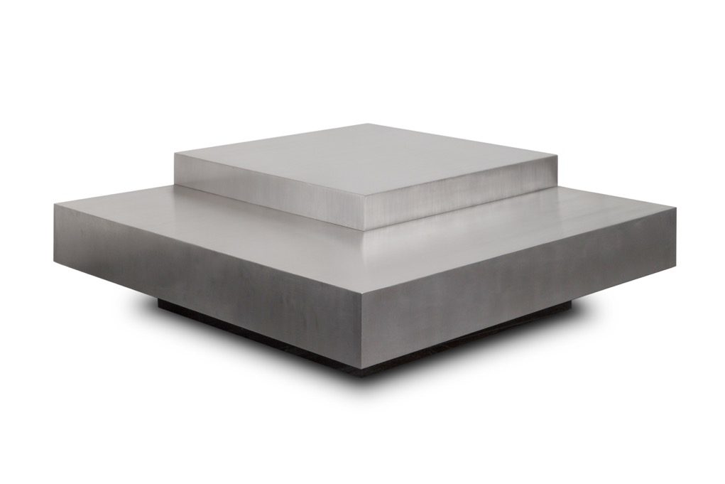 Double Volume Coffee Table Silver