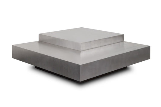 Double Volume Coffee Table Silver