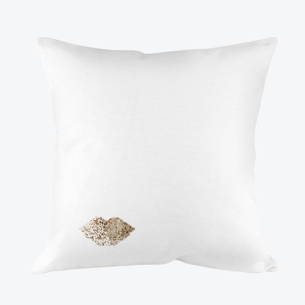 Gold Lips Pillowcase
